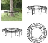 vidaXL Banco circular de acero, diámetro 160 cm, color - Banco para jardín - Bancos de jardín - Banco - Banco de exterior