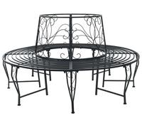 vidaXL Banco circular de acero , para 8 personas, diámetro 160 cm, altura 89 cm