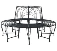 vidaXL Banco circular de acero , para 8 personas, diámetro 160 cm, altura 89 cm