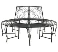 vidaXL Banco circular de acero , para 8 personas, diámetro 160 cm, altura 89 cm