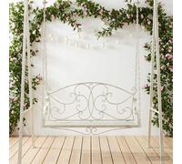 vidaXL Banco Columpio Acero 110 x 52,5 x 47 cm Blanco antiguo