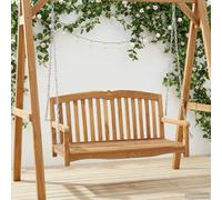 vidaXL Banco Columpio Natural 114 x 60 x 60,5 cm Madera de teca maciza