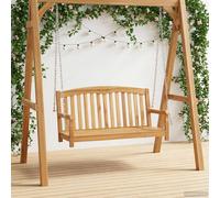 vidaXL Banco Columpio Natural 114 x 61 x 61,5 cm Madera de teca maciza