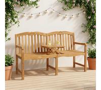 vidaXL Banco de jardín con diseño de rosas, hecho a mano, 155 x 60 x 94 cm, madera maciza de teca, color natural