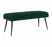 vidaXL Banco con tapicería con Botones Verde Oscuro 110 x 40 x 46 cm