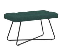 vidaXL Banco con tapicería con Botones Verde Oscuro 80 x 40 x 46 cm