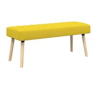 vidaXL Banco con tapizado en Canal Amarillo Claro 110 x 40 x 46 cm