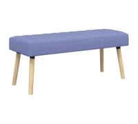 vidaXL Banco con tapizado en Canal Azul Jeans 110 x 40 x 46 cm Tela