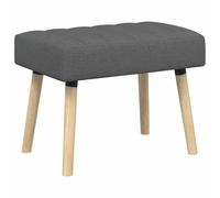 vidaXL Banco con tapizado en canal Gris oscuro 60 x 40 x 45 cm Tela