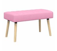 vidaXL Banco con tapizado en Canal Rosa 80 x 40 x 46 cm Tela