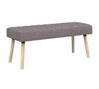 vidaXL Banco con tapizado en Canal Topo 110 x 40 x 46 cm Tela