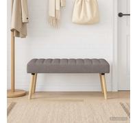vidaXL Banco con tapizado en canal Topo 110 x 40 x 46 cm Tela