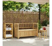 vidaXL Banco de Almacenamiento de Jardín 110 x 47 x 80 cm Bambú