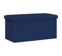 vidaXL Banco de Almacenamiento Plegable Azul Lino