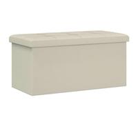 vidaXL Banco de Almacenamiento Plegable Blanco Lino