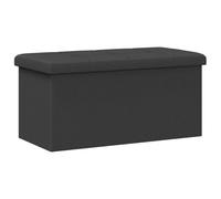 vidaXL Banco de Almacenamiento Plegable Gris Oscuro Lino