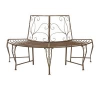 vidaXL Banco de Árbol 4-Número de plazas 160 x 80 x 89 cm Acero