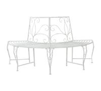 vidaXL Banco de Árbol 4-Número de plazas 160 x 80 x 89 cm Acero