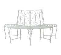 vidaXL Banco de Árbol 4-Número de plazas 160 x 80 x 89 cm Acero