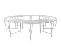 vidaXL Banco de Árbol 8-Número de plazas Ø 160 x 44 cm Acero