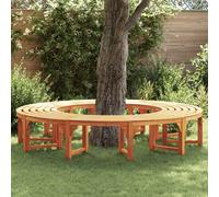 vidaXL Banco de Árbol 8 -Seater 2 uds. 160 x 80 x 45cm Natural