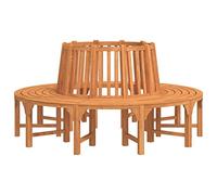 vidaXL Banco de árbol circular madera maciza de eucalipto Ø 208 cm