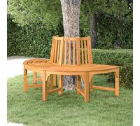 vidaXL Banco de árbol semicircular madera maciza eucalipto Ø160 cm
