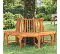 vidaXL Banco de árbol semicircular madera maciza eucalipto Ø208 cm