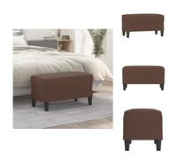 vidaXL Banco de asiento marrón de 70x35x41 cm, tapizado en cuero sintético - Bancos de asiento