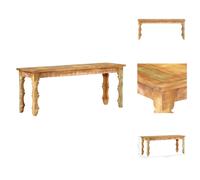 vidaXL Banco de banco de madera maciza de altholz, 110x35x45 cm - Bancos tipo baúl y para pasillos