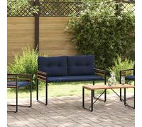 vidaXL Banco de Capa de Madera 114 x 55 x 77 cm Azul Marino