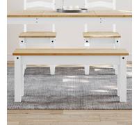 vidaXL Banco de comedor PANAMA madera maciza pino blanco 105x30x45 cm