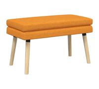 vidaXL Banco de Doble Capa Amarillo oscuro 80 x 40 x 47 cm Tela