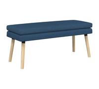 vidaXL Banco de Doble Capa Azul 110 x 40 x 47 cm Tela