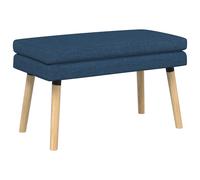 vidaXL Banco de Doble Capa Azul 80 x 40 x 47 cm Tela