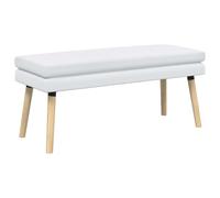 vidaXL Banco de Doble Capa Blanco 110 x 40 x 47 cm Tela