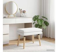 vidaXL Banco de Doble Capa Blanco 60 x 40 x 46 cm Tela