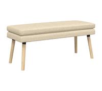 vidaXL Banco de Doble Capa Crema 110 x 40 x 47 cm Tela