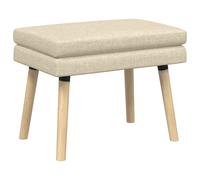 vidaXL Banco de Doble Capa Crema 60 x 40 x 46 cm Tela