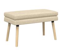 vidaXL Banco de Doble Capa Crema 80 x 40 x 47 cm Tela
