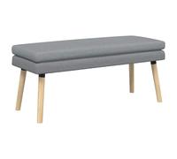 vidaXL Banco de Doble Capa Gris Claro 110 x 40 x 47 cm Tela