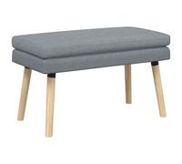 vidaXL Banco de Doble Capa Gris Claro 80 x 40 x 47 cm Tela