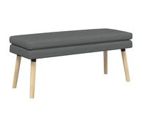 vidaXL Banco de Doble Capa Gris oscuro 110 x 40 x 47 cm Tela