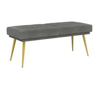 vidaXL Banco de Doble Capa Gris Oscuro 120 x 45 x 46 cm Terciopelo
