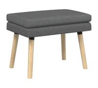 vidaXL Banco de Doble Capa Gris Oscuro 60 x 40 x 46 cm Tela