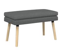 vidaXL Banco de Doble Capa Gris Oscuro 80 x 40 x 47 cm Tela