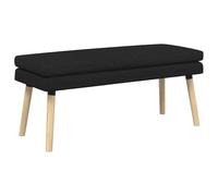 vidaXL Banco de Doble Capa Negro 110 x 40 x 47 cm Tela