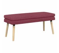 vidaXL Banco de Doble Capa Rojo vino 110 x 40 x 47 cm Tela