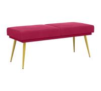 vidaXL Banco de Doble Capa Rojo Vino 120 x 45 x 46 cm Terciopelo