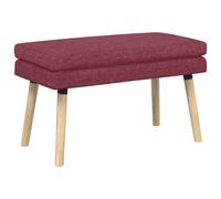 vidaXL Banco de Doble Capa Rojo vino 80 x 40 x 47 cm Tela